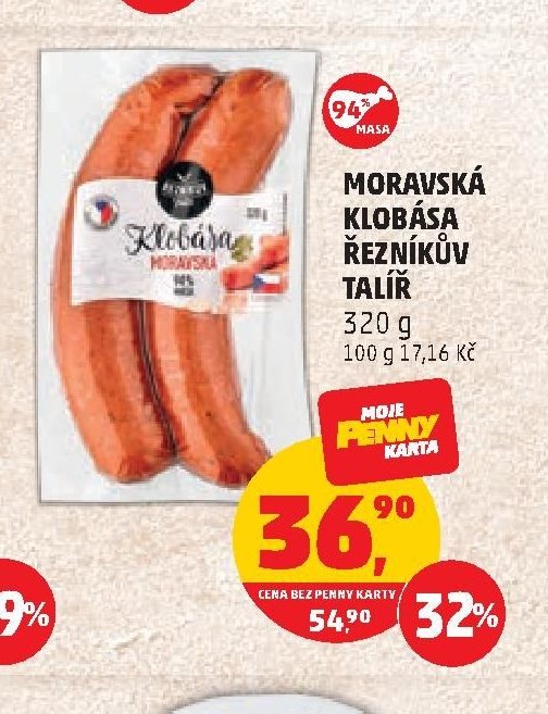 Moravská klobása Řezníkův talíř