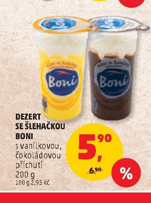 Dezert se šlehačkou Boni