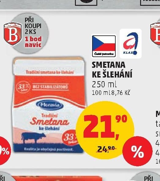 SMETANA KE ŠLEHÁNÍ