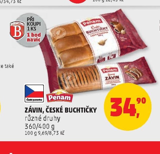 ZÁVIN, ČESKÉ BUCHTIČKY Penam