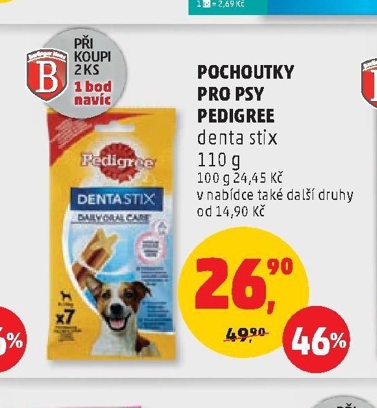 Pochoutky pro psy Pedigree Denta Stix