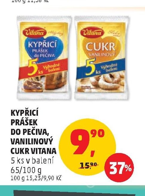 Kypřicí prášek do pečiva, vanilinový cukr Vitana