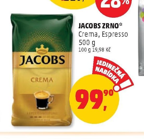 JACOBS ZRNO Crema, Espresso 500 g