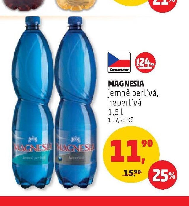 MAGNESIA jemně perlivá, neperlivá 1,5 l