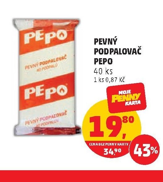 Pevný podpalovač Pepo