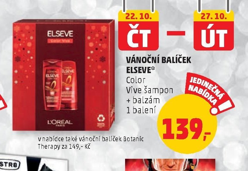 VÁNOČNÍ BALÍČEK ELSEVE Color Vive šampon + balzám 1 balení