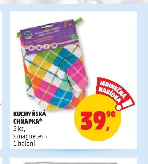 KUCHYŇSKÁ CHŇAPKA 2 ks, s magnetem 1 balení
