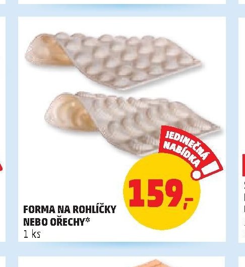 FORMA NA ROHLÍČKY NEBO OŘECHY 1 ks