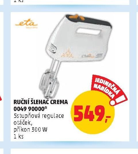RUČNÍ ŠLEHAČ CREMA 0049 9000