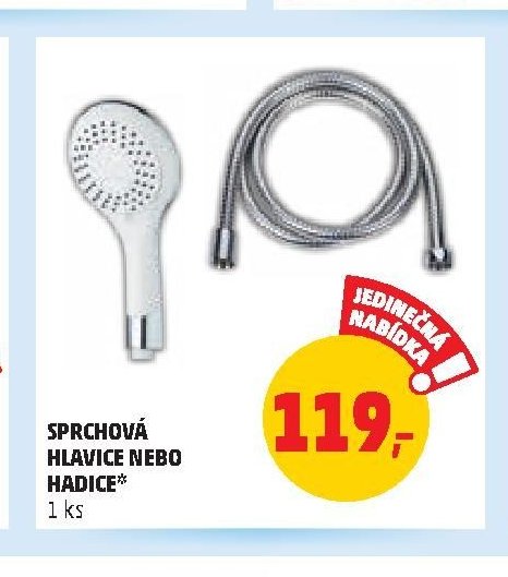 Sprchová hlavice nebo hadice