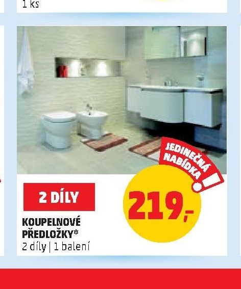 2 díly koupelnové předložky