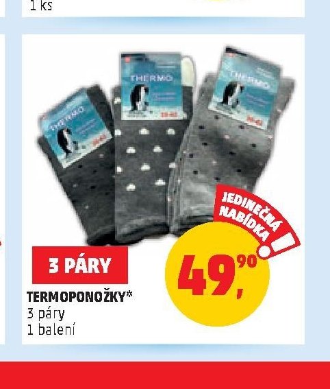3 páry termoponožky