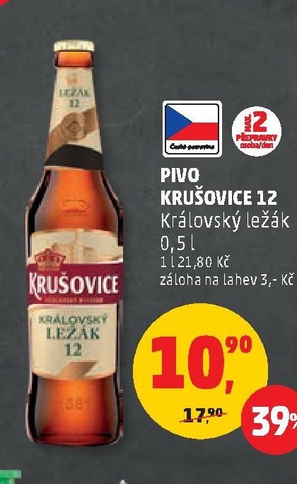 Pivo Krušovice 12 Královský ležák