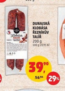 DUNAJSKÁ KLOBÁSA ŘEZNÍKŮV TALÍŘ