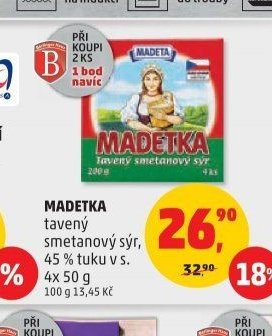 MADETKA tavený smetanový sýr 4x 50 g