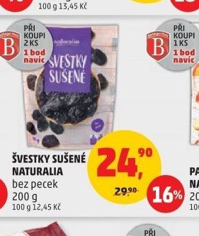 ŠVESTKY SUŠENÉ NATURALIA bez pecek 200 g