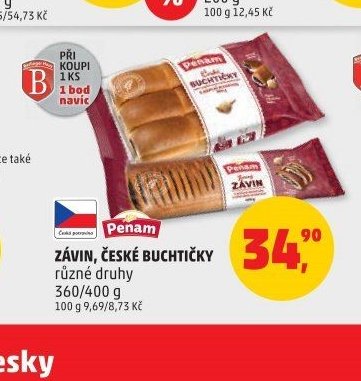 ZÁVIN, ČESKÉ BUCHTIČKY různé druhy 360/400 g