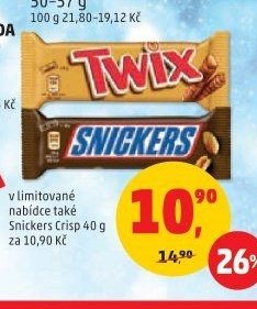 TYČINKA TWIX, SNICKERS, MARS, BOUNTY