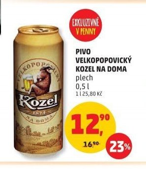 PIVO VELKOPOPOVICKÝ KOZEL NA DOMA