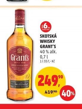 SKOTSKÁ WHISKY GRANT'S