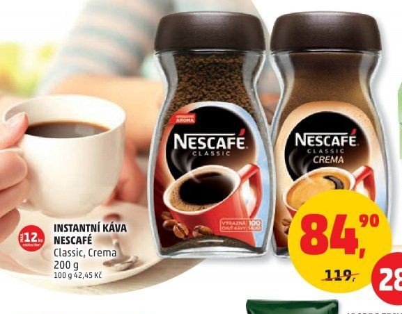 INSTANTNÍ KÁVA NESCAFÉ Classic, Crema 200 g