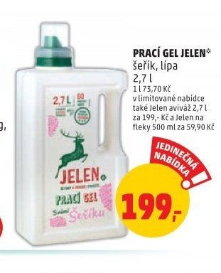 Prací gel Jelen, šeřík, lípa