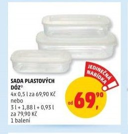SADA PLASTOVÝCH DÓZ*