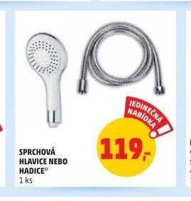 Sprchová hlavice nebo hadice