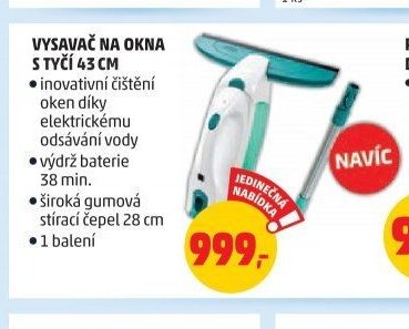 Vysavač na okna s tyčí 43 cm