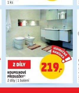 2 díly koupelnové předložky