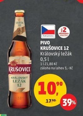PIVO KRUŠOVICE 12 Královský ležák 0,5 l