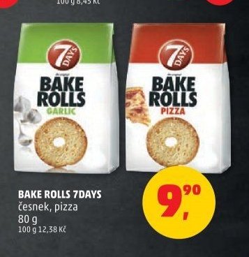 BAKE ROLLS 7DAYS česnek, pizza 80 g