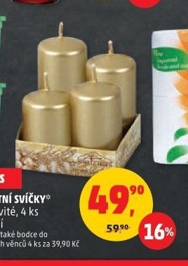 ADVENTNÍ SVÍČKY stupňovité, 4 ks