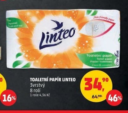TOALETNÍ PAPÍR LINTEO 3vrstvý 8 rolí