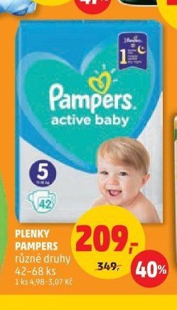 Plenky Pampers různé druhy