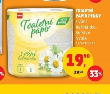 Toaletní papír Penny s vůní heřmánku