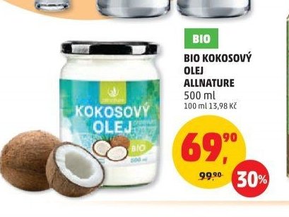 Bio kokosový olej Allnature