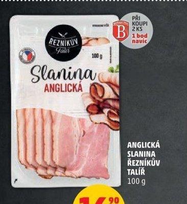 Anglická slanina Řezníkův talíř 100 g