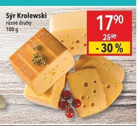 Sýr Krolewski různé druhy