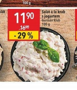 Salát á la krab s jogurtem Gurmán klub