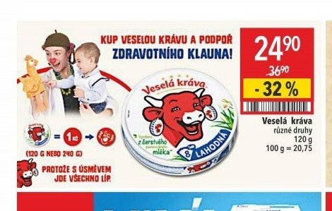 Veselá kráva různé druhy 120 g