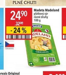 Madeta Madeland plátkový sýr různé druhy 100 g