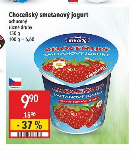 Choceňský smetanový jogurt ochucený různé druhy 150 g