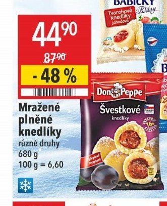 Mražené plněné knedlíky různé druhy 680 g