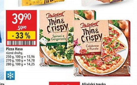 Pizza Hasa různé druhy