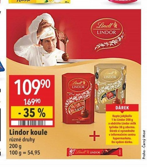 Lindor koule různé druhy