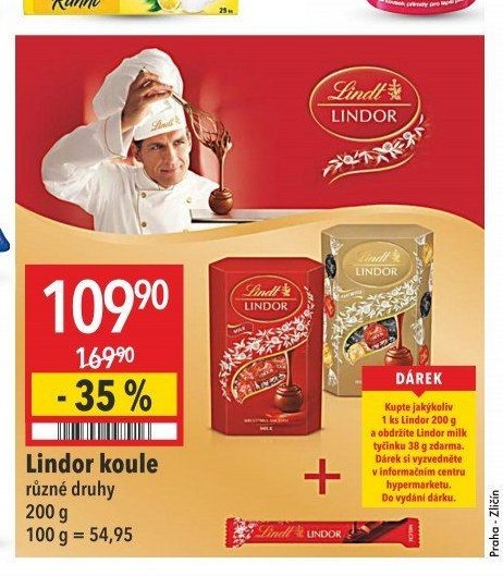 Lindor koule různé druhy