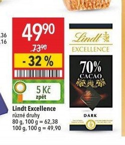 Lindt Excellence různé druhy