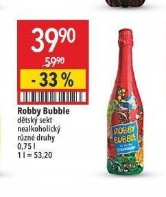 Robby Bubble dětský sekt nealkoholický různé druhy