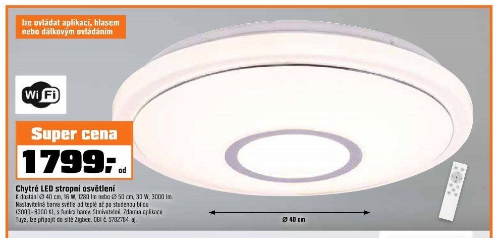 Chytré LED stropní osvětlení